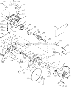 Page A Diagram and Parts List for Q910 Type 1 Black and Decker Miter Saw